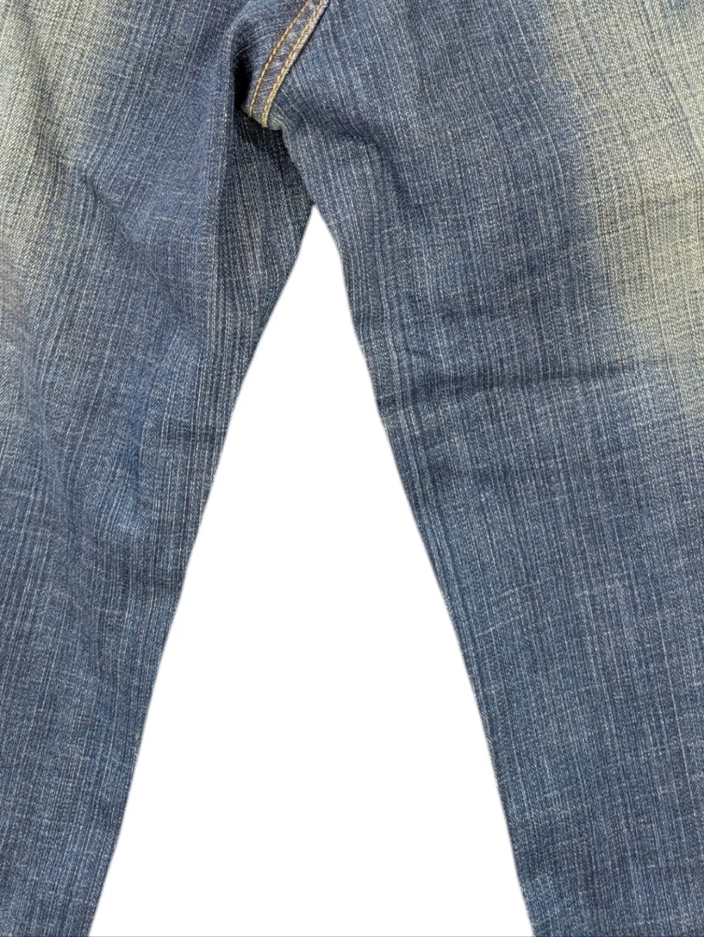 Y2K South Pole Rolled Cuff Denim Capri Jeans with Gold Stud Logo. Sz. 13. W: 36